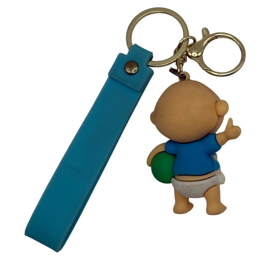 Rugrats Tommy Pickles 3D Silicone Keychain Nickelodeon Cartoon Bag Charm Keyring